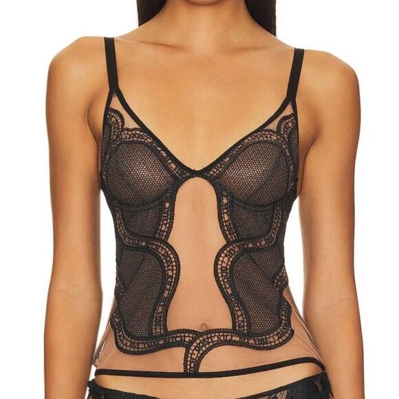 Thistle and Spire Manifesto Bustier in Black/Butterscotch - XS (NWT) - Picture 1 of 9